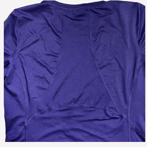 L.L. Bean Long Sleeve Active Base Layer Top Mesh Panels Purple Women’s Size M - Picture 3 of 7
